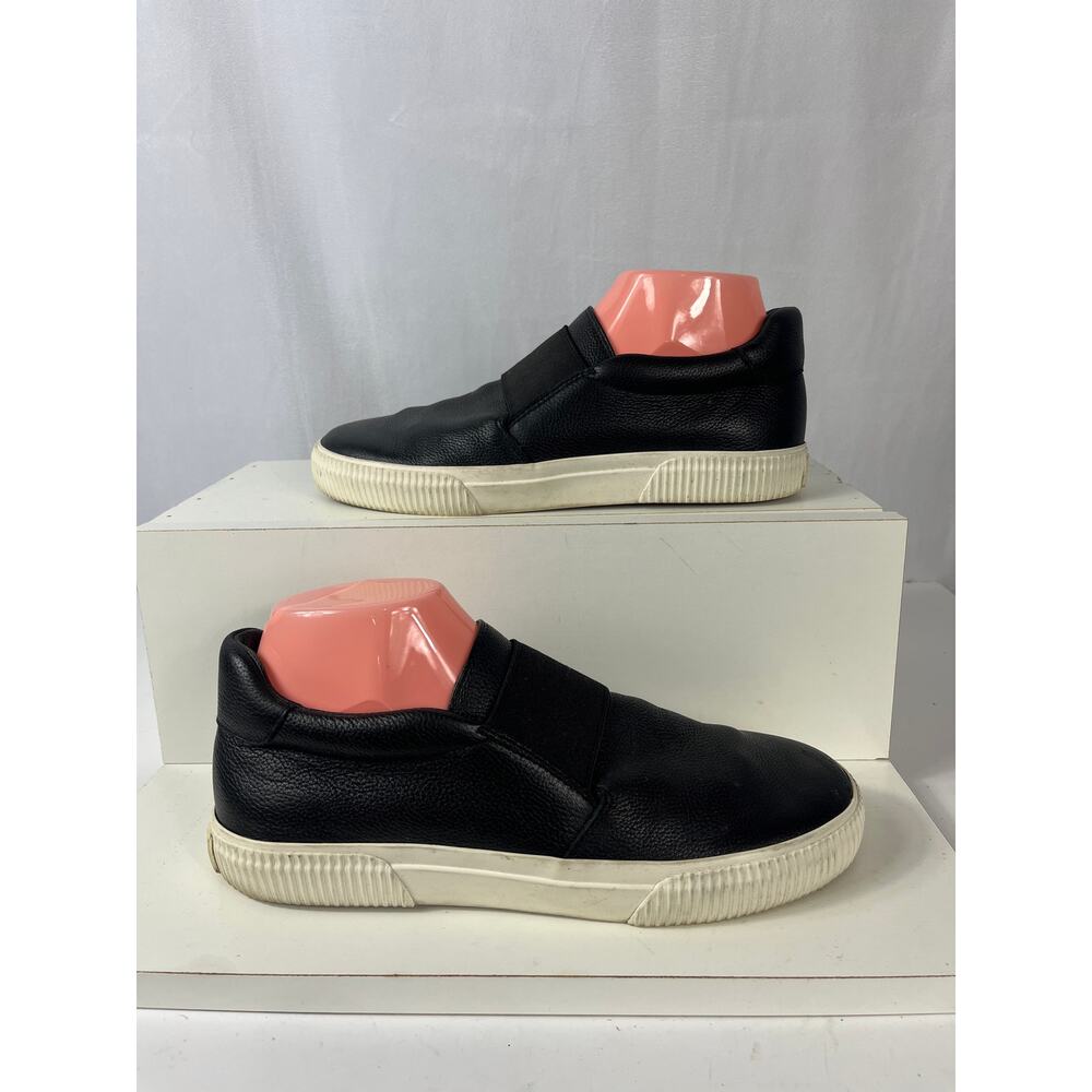 VINCE. Corbin Slip-on Sneaker in Black Leather. - Picture 2 of 11
